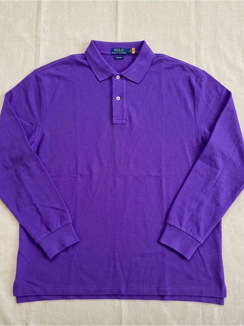 NWT Polo by Ralph Lauren Purple Long-Sleeve Polo Big & Tall 2XB /2G